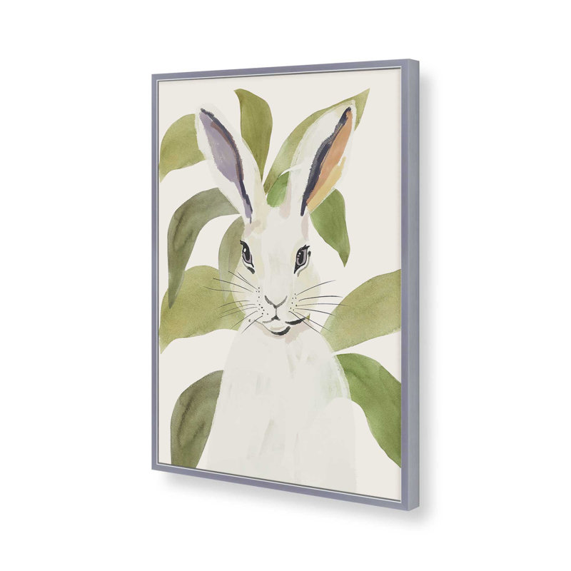 «Rabbit 6» par Thingdesign, reproduction d'art sur toile, Argent argent, H 16 po x l 12 po