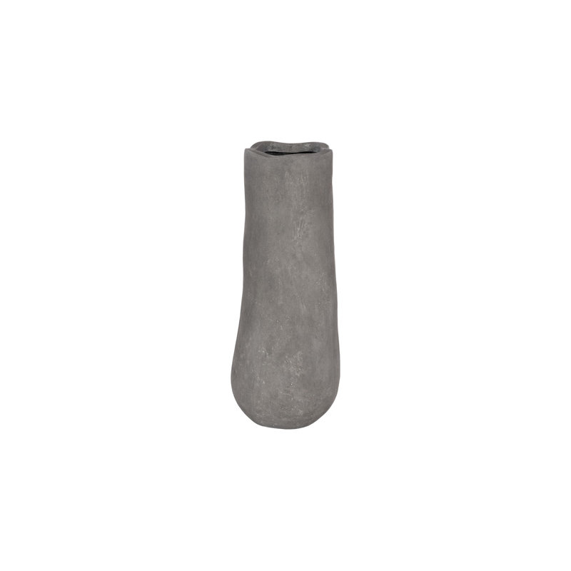 Organic Tall Vase, Gray