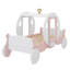 Lit simple en bois de style princesse avec couronne, lit plateforme pour voiture avec marches-122527237