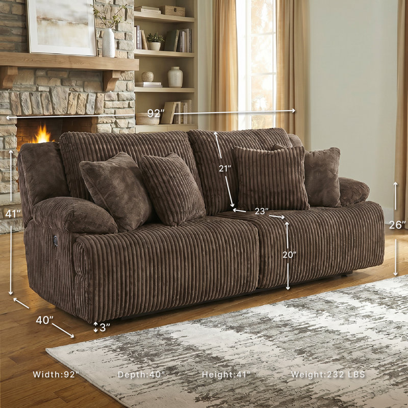 Matherly 2-Piece Sectional Loveseat, Brown