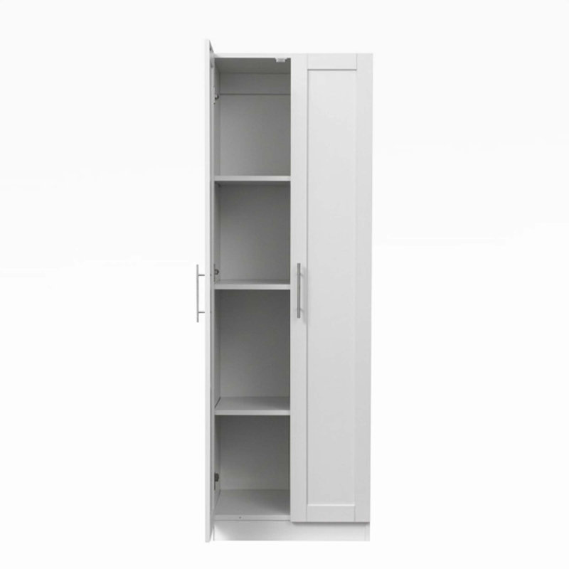 Armoire Antunes, Blanc, H 71 po x l 24 po x P 17 po