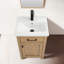 20,38 po X P 15,69 po P x 34,13 po Meuble-lavabo autoportant simple H en chêne blanc avec lavabo en céramique