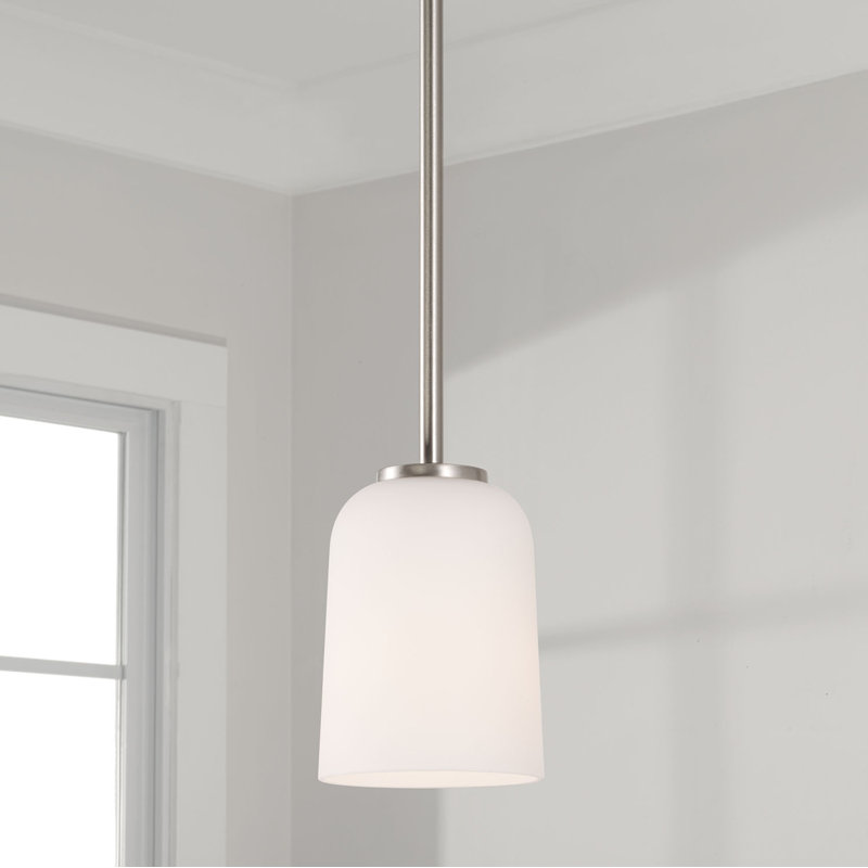 Luminaire suspendu 1 lumière Lawson, Nickel brossé