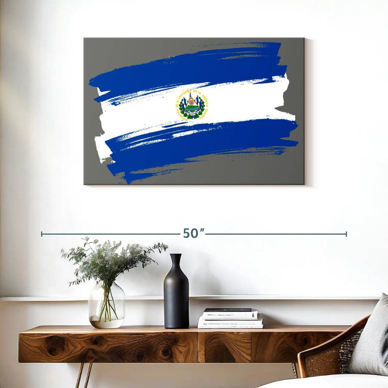 Drapeau du Salvador brossé, H 24 po x l 36 po