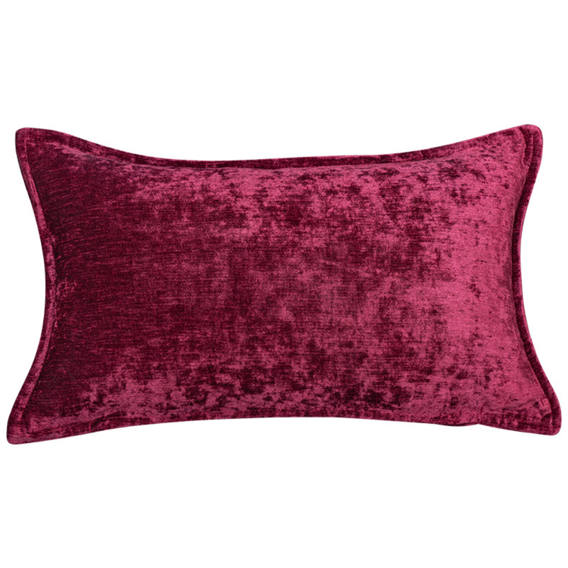 Nicole Rectangular Chenille Pillow Cover & Insert, Red
