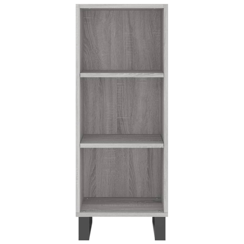 Macmanus 90cm H x 34.5cm W Standard Bookcase, Grey