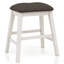 Ensemble de salle à manger à hauteur de comptoir 5 pièces de style transitionnel avec tablettes de rangement et table en bois, idéal pour les intérieurs modernes et classiques.-487306353