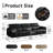 122.05'' Genuine Leather Sofa With Drop-Down Cup Holder Console, Modern 3-Seater Modular Couch with Adjustable Headrests, Black-1630038040
