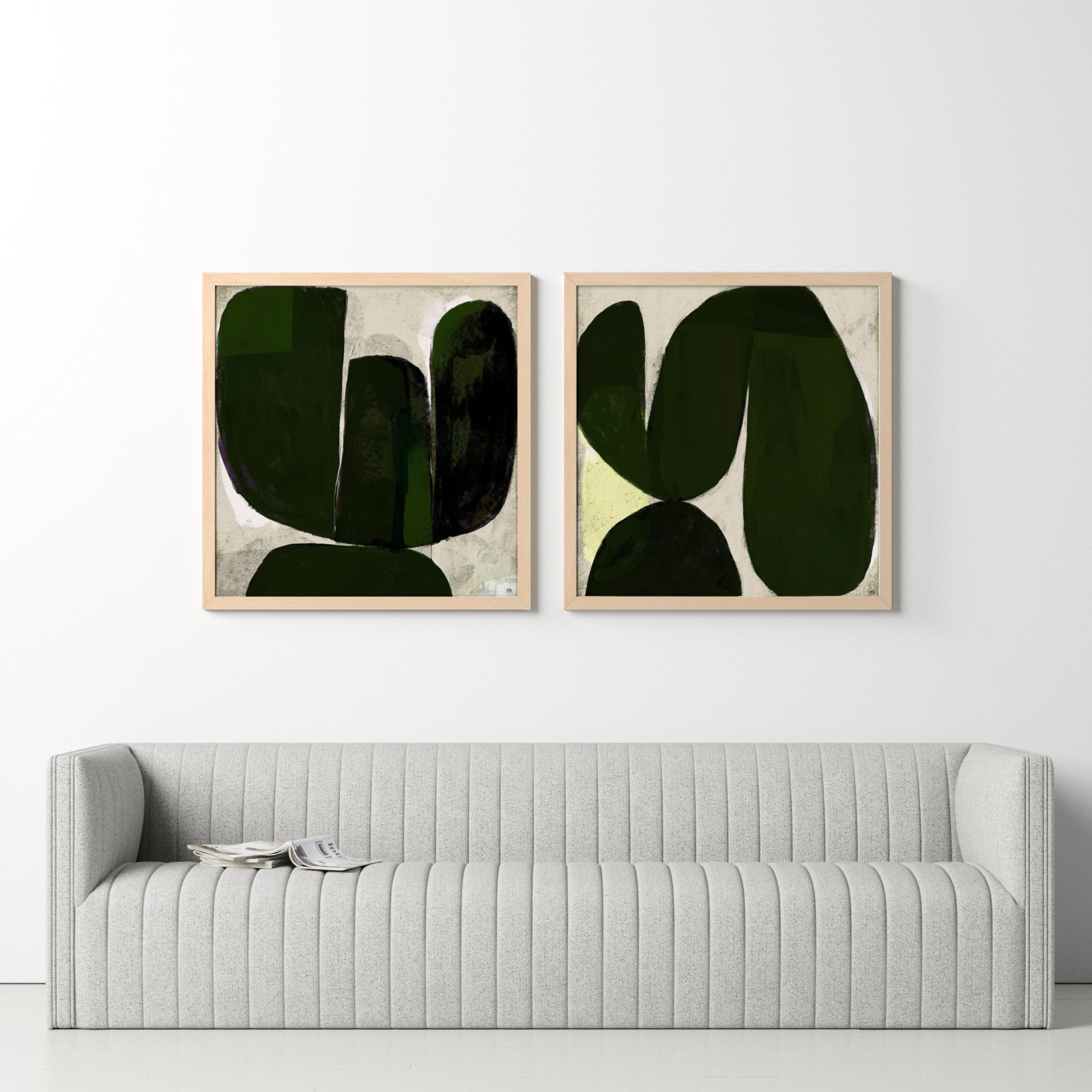 Succulent Set Of 2 by StudioM, Brown, 36" H x 36" W x 1.25" D