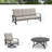 Chamber Patio 5 Person Aluminum Swivel Conversation Seating Group With Sunbrella® Cushions