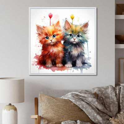 Joyful Kittens Playful Nursery - Art mural pour chambre de bébé