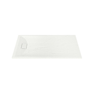 Base de douche 60 po L 60 po x l 32 po avec drain gauche / droite, texture antidérapante et structure durable