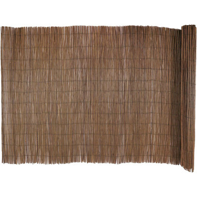 Rouleau de clôture en osier naturel, écran d'intimité extérieur de 2 pi x 14 pi / panneau de clôture en osier écologique pour la décoration de jardin, balcon, cour et patio.