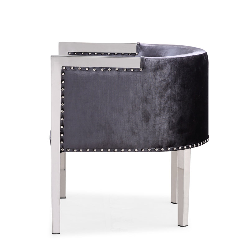 Fauteuil demi-tonneau de 25,2 po Britley, Anthracite