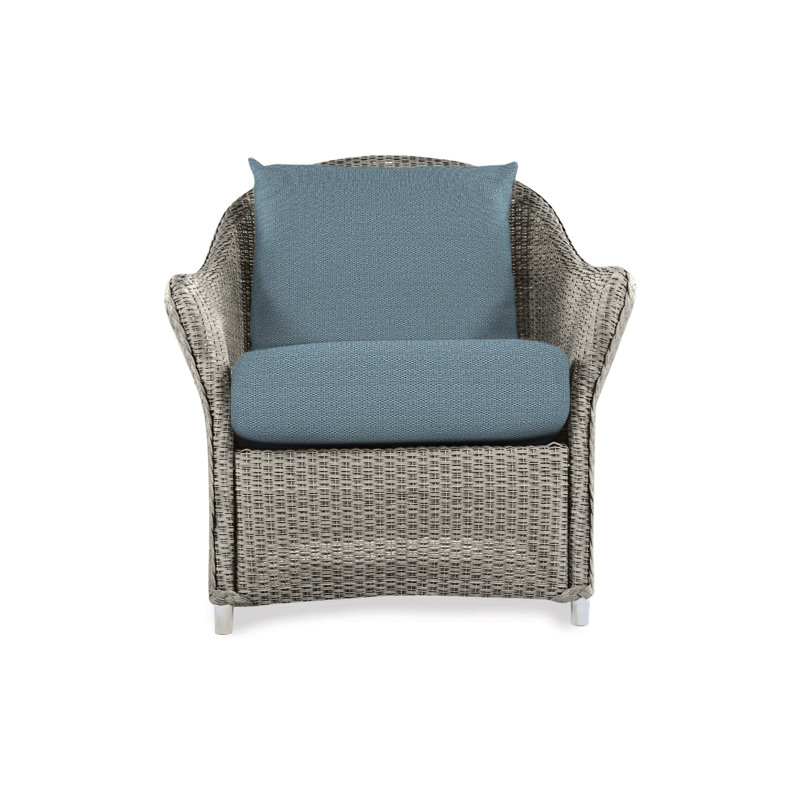 Weekend Retreat Outdoor Lounge Chair, Pewter, Canvas Natural Sunbrella® Canvas