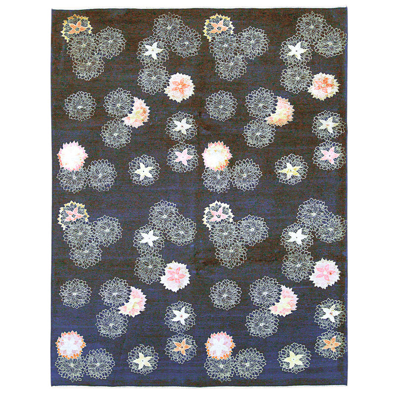 Handmade Silk and Wool Area Rug