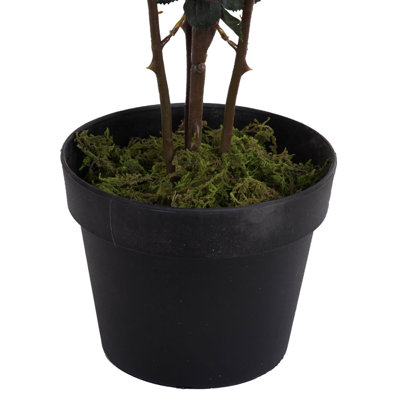 45" Artificial Rose Plant in Pot
