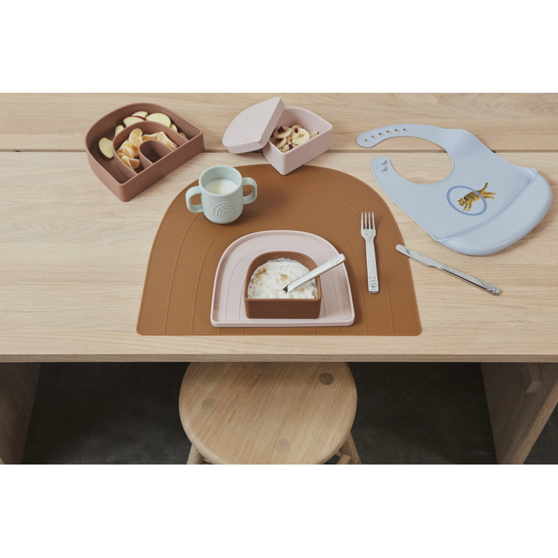 Kappu Silicone Baby Cup, Dusty Blue/Choko