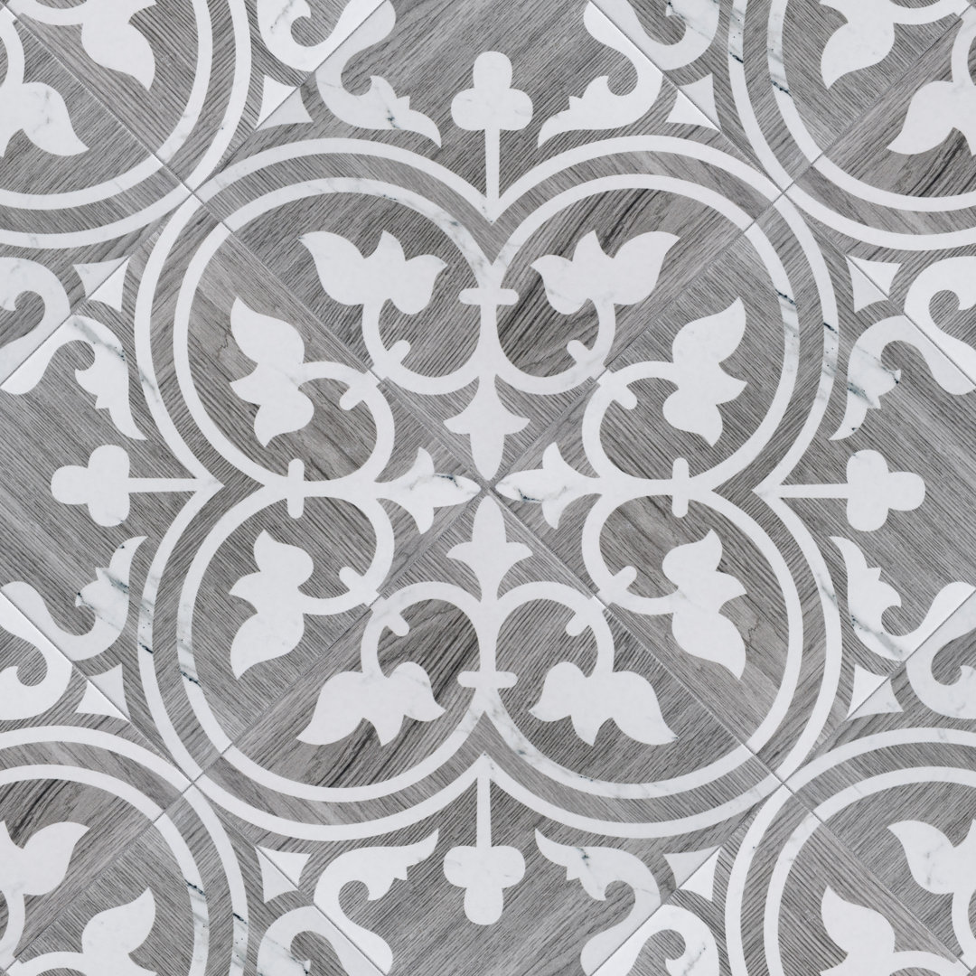 Llama Arte Loire Verso 10" x 10" Porcelain Patterned Wall & Floor Tile Merola Tile 