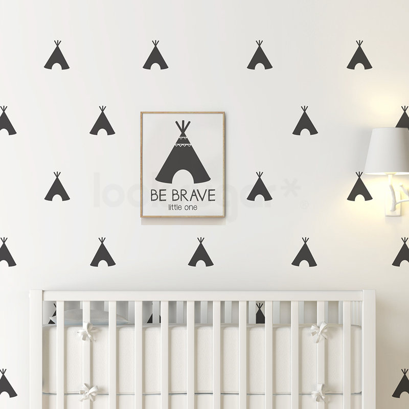 Décalcomanie murale tipi, Gris