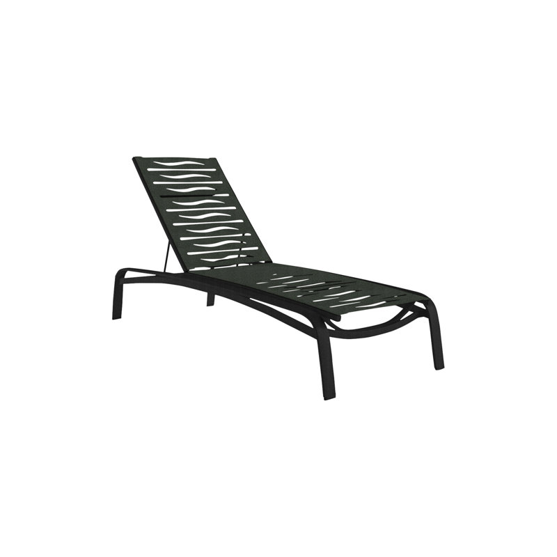 Laguna Beach Outdoor Chaise Lounge, Snow, Obsidian