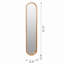 Miroir 9,5 x 2 x 47,2 po avec cadre ovale allongé
