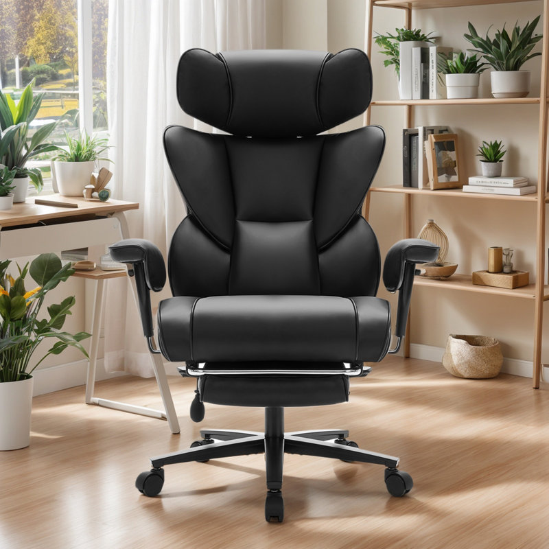 Fauteuil de direction ergonomique avec repose-pieds rétractable