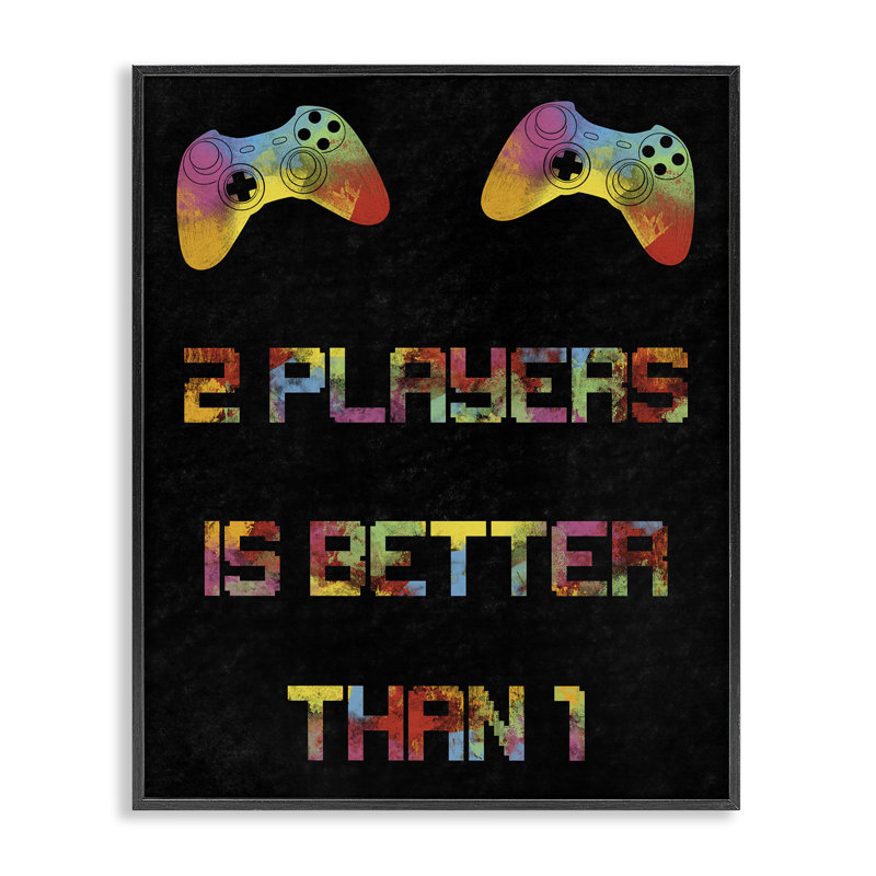 «2 Joueurs Better Than 1», estampe numérique, conception de Marcus Prime, H 20 po x l 16 po, Giclée encadrée noir minuit