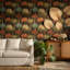 Papier peint botanique jungle foncé-482941035