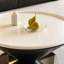 Table basse ronde italienne de style crème