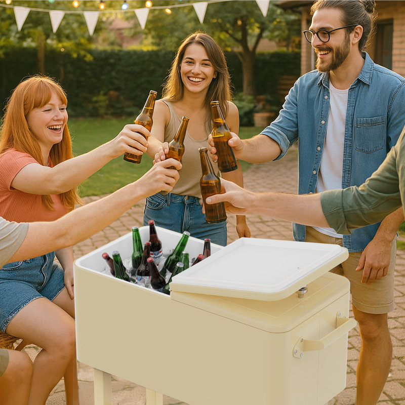 Winado Armoire de rangement pour l'extérieur, Crème