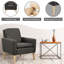 Black and brown flat armchair with armrests-1604487553