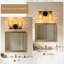 Éclairage pour salle de bain 2 lumières en verre martelé-2059871708