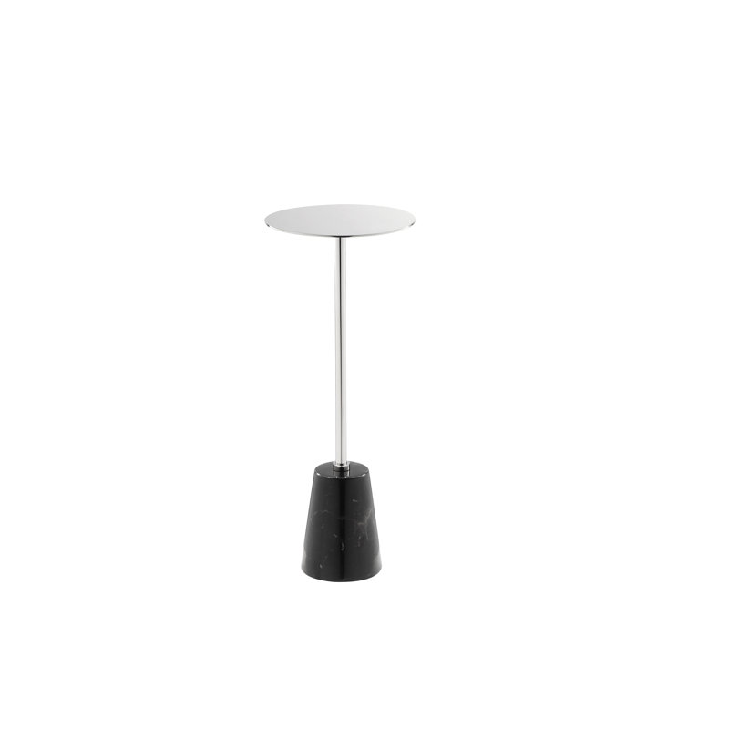 Maisel End Table, Silver, Black