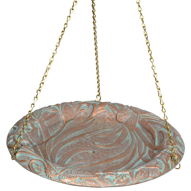 Butterfly Tray Bird Feeder, Copper Verdigris