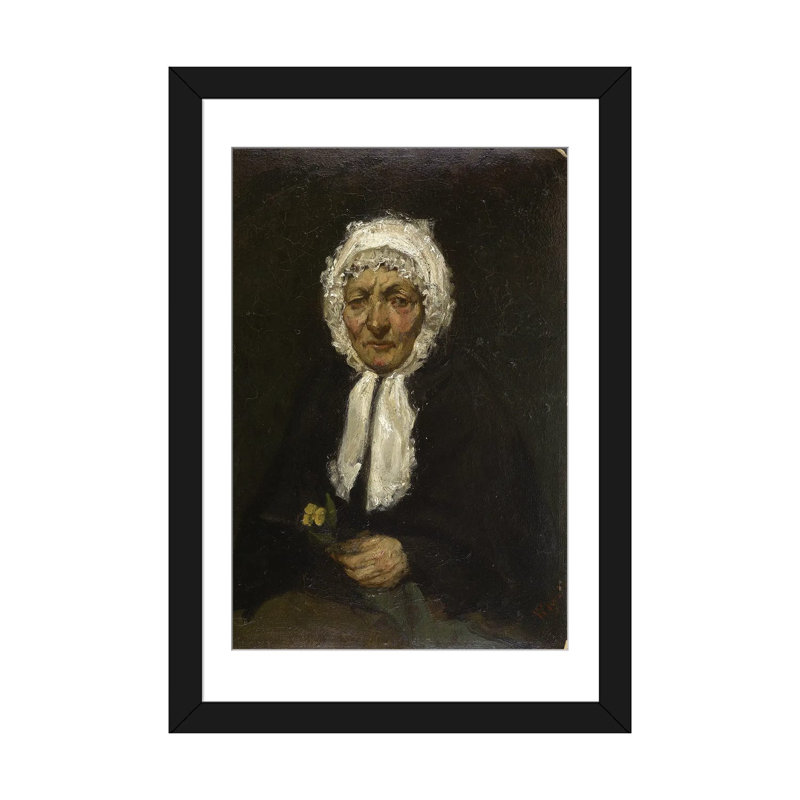 La Mère Gérard - reproduction d'art murale - papier d'art encadré, 24 po x 16 po, Papier encadré, Noir