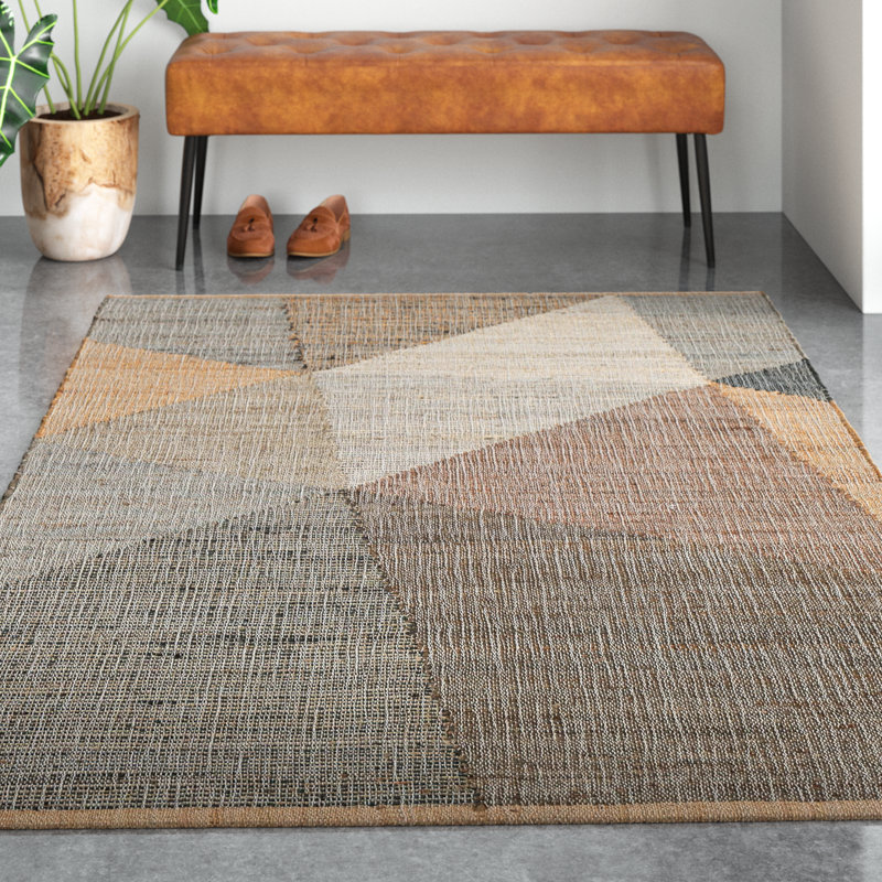 Bridan Abstract Indoor Rug, Rectangle 4'1" x 6'1"