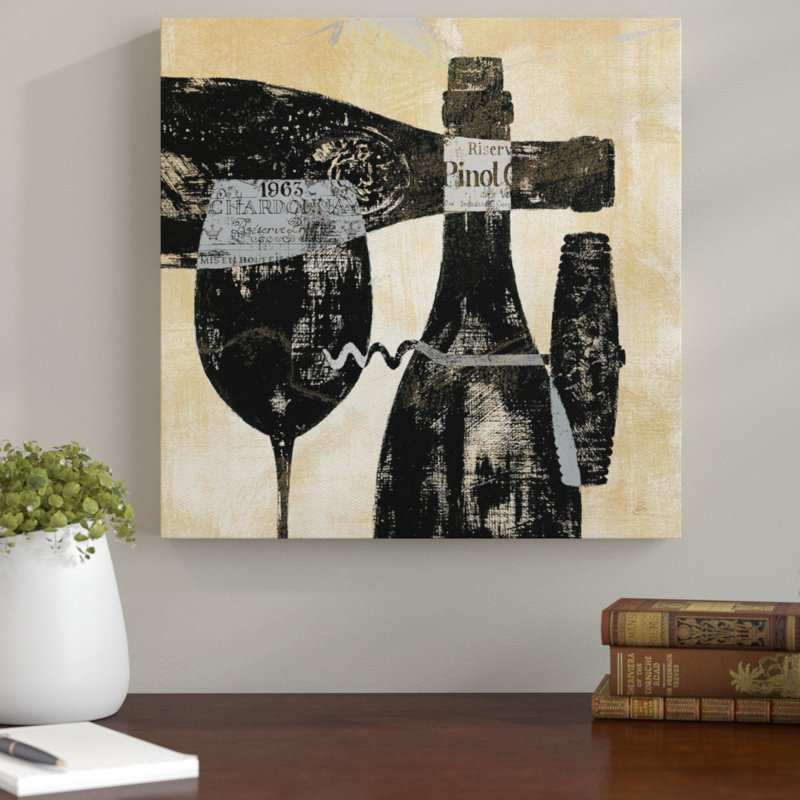 Wine Selection I by Daphne Brissonnet - Gallery-Wrapped Canvas Giclée on Canvas, 12" H x 12" W x 1.5" D, Wrapped Canvas