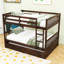 Lit superposé en bois double avec lit gigogne simple Rustic