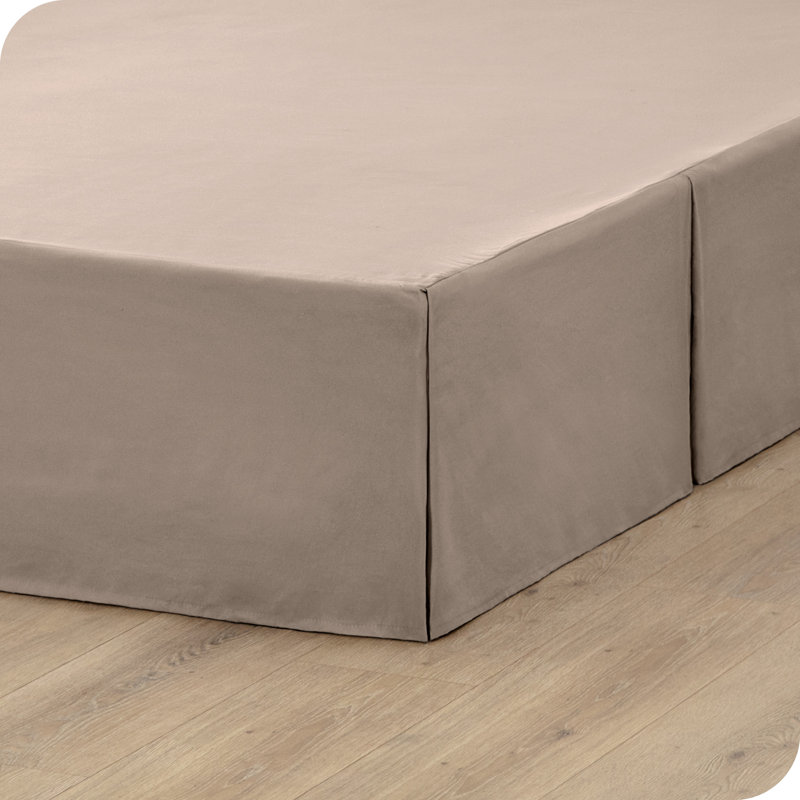 Tailored 15" Pleated Bed Skirt, Twin, Taupe