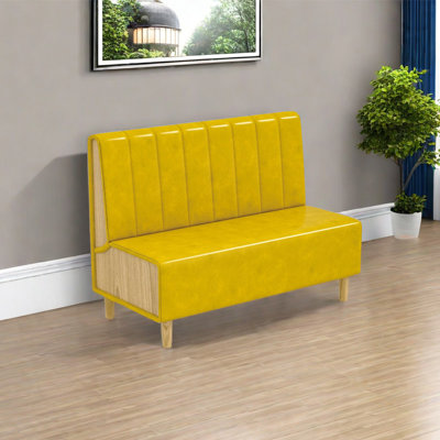 Banc rembourré en similicuir élégant