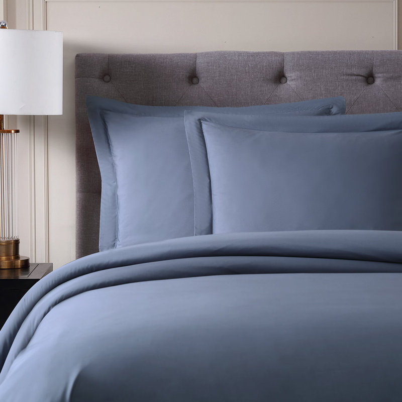 Ultra Percale Duvet Cover Set, King + 2 King Pillow Shams, Slate