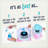 Nostalgia FSCC8 Cotton Candy Party Kit - Pink Vanilla, Blue Raspberry, Strawberry Flossing Sugars (7 oz. each) with Reusable Cones and Twist Ties