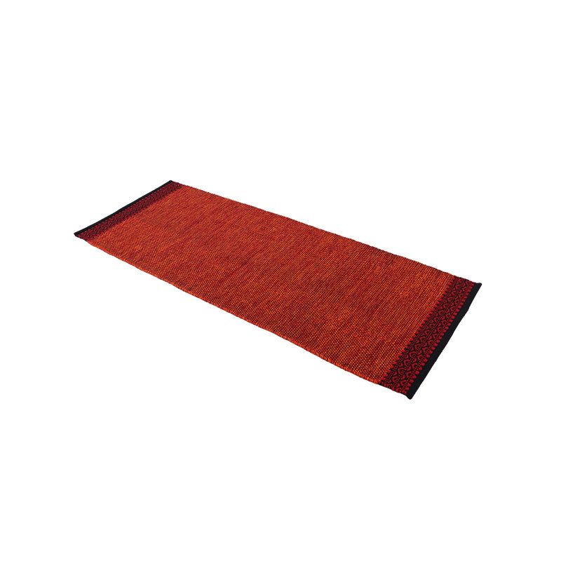 Kilim Mia Hand Woven Flatweave Cotton Red Rug, Runner 80 x 400cm
