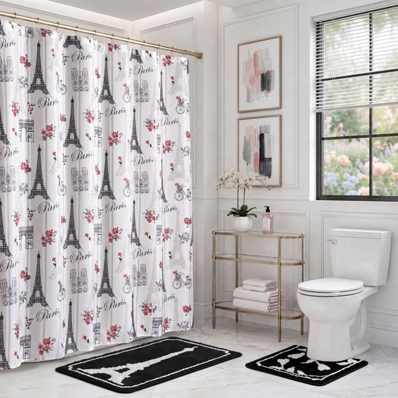CHI Paris Love Bath Shower Set, Black/Red