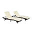 Chaises inclinables d'extérieur - Coussins d'eau pliables en acier, pelouse, bain de soleil, bord de la piscine, espace 2, salon 150, mousse confortable, jardin, plage