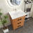 Deeana 24.4 " W Freestanding Standard Free Standing 1 Single Vanity Bathroom Vanity With Ceramic Top