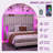Upholstered Platform Bed with LED Lights-1603567528