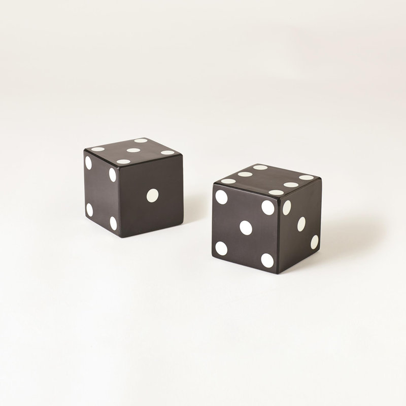 Handmade Decorative Object, 2" H x 2" W x 2" D, Black