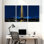 Night Sky Bridge Waves Reflection Gold Light, ensemble de 3 impressions sur toile